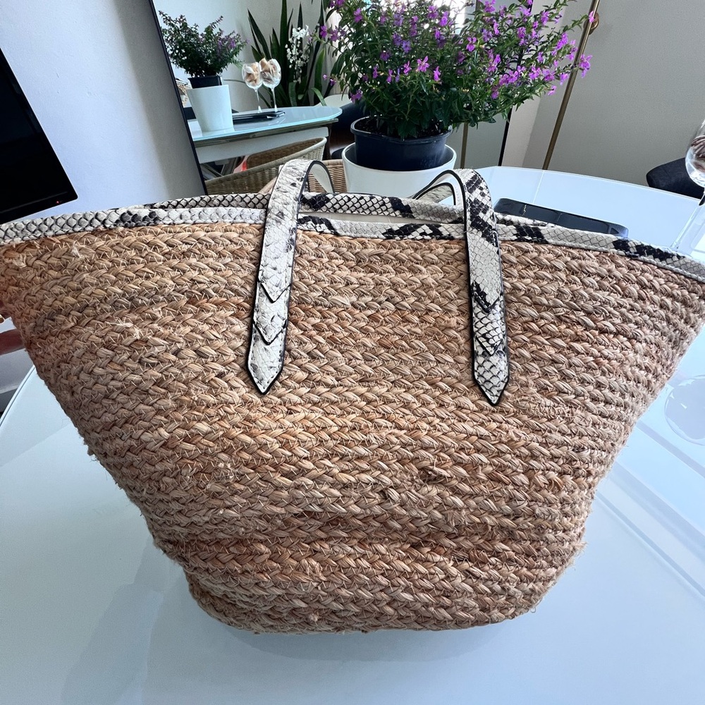 IMAIM Straw Tote Bag with Palm Tree Design - Picture 10 of 14